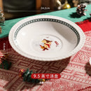 Axyaa Christmas Ceramic Dim Sum Plate - Creative Holiday Gift