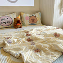 Axyaa Cartoon Ice Silk Summer Blanket: Double-Sided Cool Feeling Lightweight Duvet