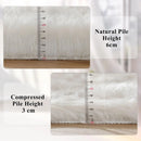 Axyaa Faux Fur Sheepskin Area Rug Plush Soft Carpet for Home Decor