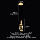 Axyaa Modern Diamond Crystal Chandelier LED Hanging Light Gold Home Decor