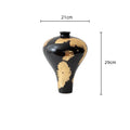 Axyaa Gold Foil Pattern Ceramic Vase - Modern Home Decor Handicrafts