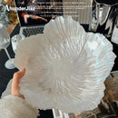 Axya Nordic Crystal Flower Tray: Elegant Glass Fruit Plate for Stylish Home Decor.