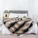 Axyaa Luxury Fox Fur Blanket: Plush Bed Plaid & Sofa Cover - Fluffy Decorative Home Throw