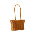 Axyaa Handwoven Rattan Basket with Handle: Hanging Organizer for Home, Toilet, and Sundries