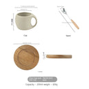 Axyaa Ceramic Espresso Cup Saucer Set Modern Art Tea Mug Couple Gift