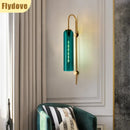 Axyaa Blue Glass Tube LED Wall Lamp for Bedroom & Living Room