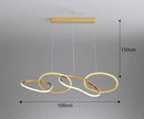 Axyaa LED Pendant Light Chandeliers Modern Indoor Lighting for Living Room and Dining Room