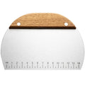 Axyaa Stainless Steel Dough Scraper with Scale - Baking & Cooking Tool