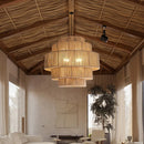 Axyaa Rattan Pendant Light for Japanese Restaurant, Tea Room, and Zen Retro Decor