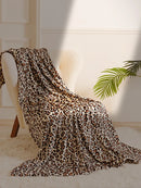Cheetah Leopard Print Flannel Blanket by Axyaa - Soft Microfiber for Bed & Couch