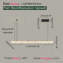 Axyaa Minimalist Restaurant Chandelier Long Strip Bar Dining Table Lights