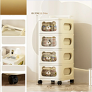 Axyaa Multi-Layer Rolling Storage Cart with Drawers, Mobile Organizer for Home and Office