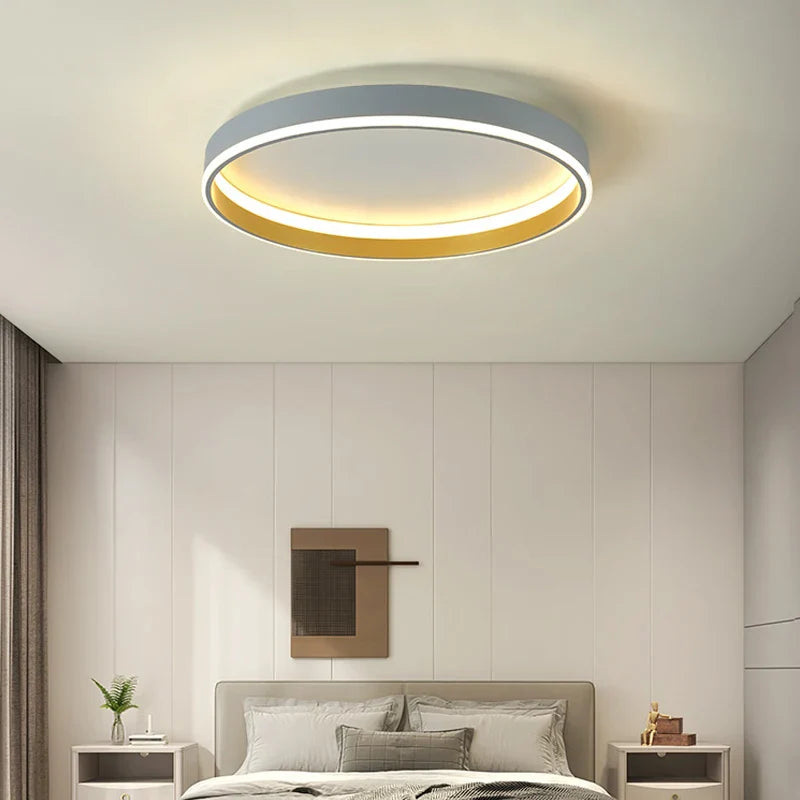 Axyaa Round LED Ceiling Lights: Modern Minimalist Nordic Living Room Lamp
