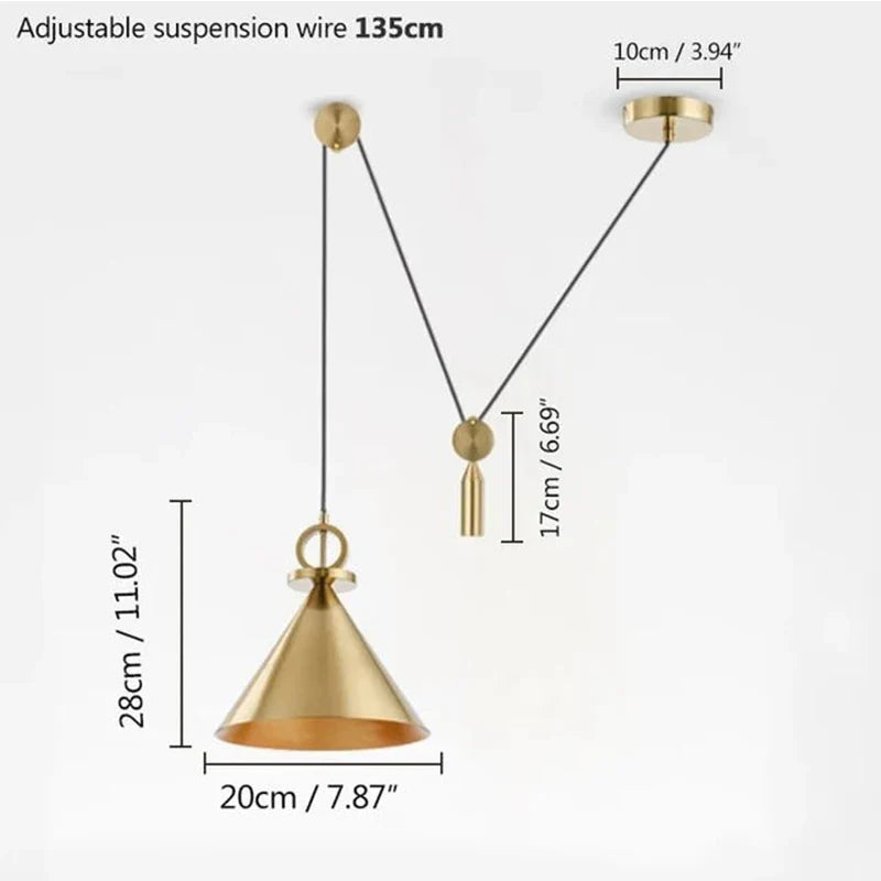 Axyaa Adjustable Hanging Pendant Lights for Indoor Decoration