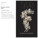 Axyaa Modern Ginko Leaves Chandeliers - Luxury Designer Living Room Staircase Lighting