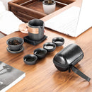 Axyaa Porcelain Tea Set: Tea Pot, Cup Set, Portable One Pot, Four Cups; Creative Gift