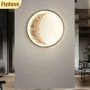Axyaa Moon Wall Lamp: Luxury Nordic Light for Bedside, Staircase, or Entrance
