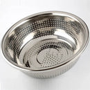 Axya Stainless Steel Mesh Sifter Colander Strainer Sieve - Round Basin Filter Tray Basket