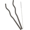 Axyaa Stainless Steel Wave Straws Set for Drinks and Cocktails