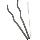 Axyaa Stainless Steel Wave Straws Set for Drinks and Cocktails