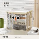 Axyaa Foldable Book Storage Bag: Large Capacity, Transparent, Waterproof Organizer