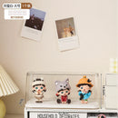 Axyaa Acrylic Figure Display Stand Transparent Box for Labubu Plush Toys Display