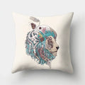 Axyaa Lion Tiger Head Pillowcase for Home Decor - Soft and Stylish Animal Cushion Cover
