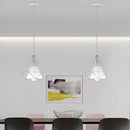 Axyaa Industrial White Cage Pendant Light for Home Decor