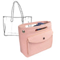 Axyaa Solid Color Felt Organizer: Multi-functional Wallet Insert for Bag & Cosmetic Storage