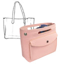 Axyaa Solid Color Felt Organizer: Multi-functional Wallet Insert for Bag & Cosmetic Storage