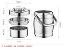 Axyaa 3-Layer Stainless Steel Insulated Bento Lunch Box - Large Capacity Pot