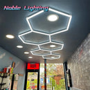 Axyaa Honeycomb LED Ceiling Light: Custom Link, 2-Year Warranty Tailored for Worksop, Gym.