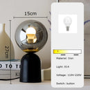 Axyaa Glass Ball Bedside Lamp - Nordic Modern Round Table Light