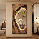 Axyaa Retro Mural Lamp with Green Plants for Entrance Hall Decoration