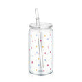 Axyaa 16oz Cherry Bow Plastic Cup with Straw Lid - Holiday Drinkware Gift