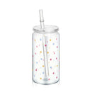 Axyaa 16oz Cherry Bow Plastic Cup with Straw Lid - Holiday Drinkware Gift