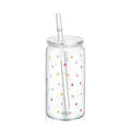 Axyaa Cherry Bow Plastic Cup with Straw Lid: Reusable, 16oz Cute Holiday Drinkware