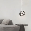 Axyaa Minimalist Smoke Grey Glass Pendant Light