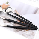 Axyaa 24pcs Stainless Steel Cutlery Set Fork Teaspoon Knife Silverware Flatware