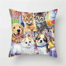 Axyaa Pet Dogs Cartoon Style Pillow Case Home Decor Cushion Sofa Square Pillowcase