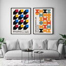 Axyaa Bauhaus Minimalist Geometry Wall Art Canvas Painting Living Room Decor