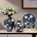Axyaa Ceramic Vase Set - Retro European American Style Home Decor Craft Ornament