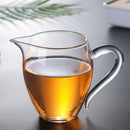 Axyaa Glass Tea Pot with Colorful Handle Infuser Fair Cup for Puer Tea