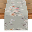Axyaa Yellow Leaf Plant Table Runner | Chinese Style Floral Table Decor