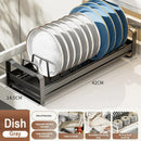 Axyaa Stainless Steel Dish Storage Rack Drawer Organizer