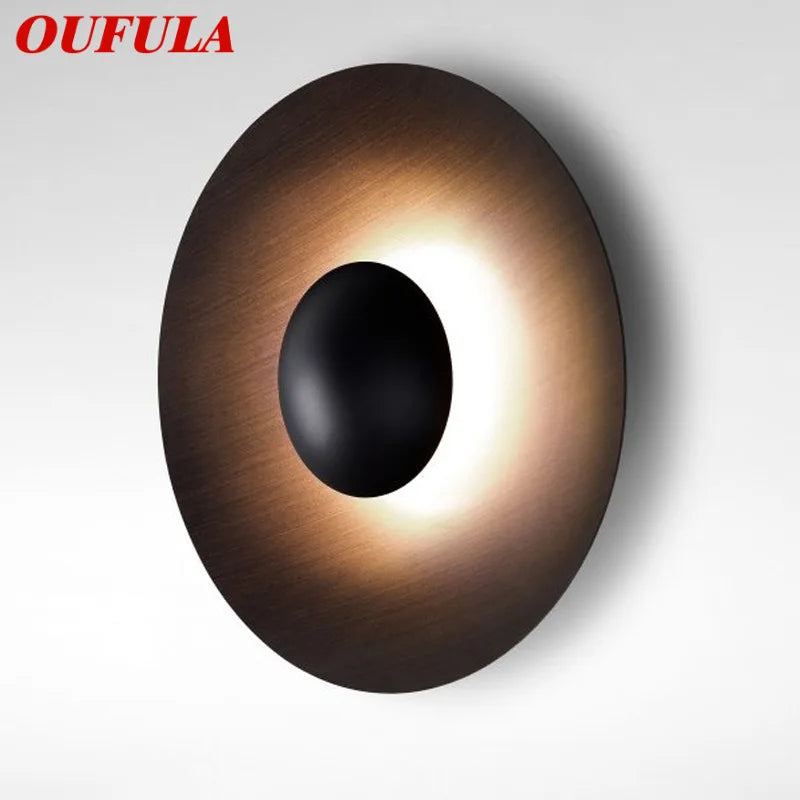 Axyaa Round Nordic Wall Sconce: Aluminum Modern Fashion Light for Bedroom