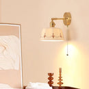 Axyaa Ceramic LED Wall Lamp with Pull Chain Switch, Up Down Rotation