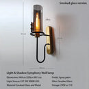 Axyaa Glass Wall Lamp Modern Nordic E27 Mounted Indoor Home Bedroom Decor