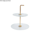 Axya Metal Acrylic Cake Stand Decorative Dessert Tray