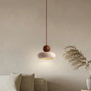 Axyaa Yellow Travertine Wood LED Pendant Light | Japan Style Hanglamp